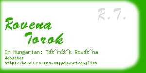 rovena torok business card